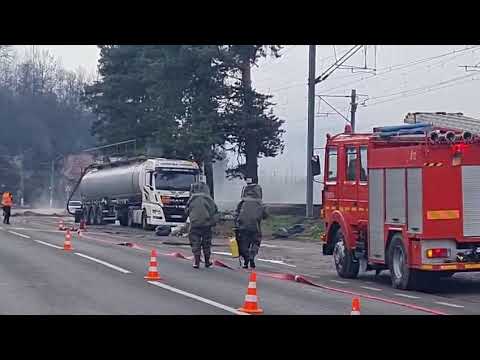 Scurgeri de acid sulfuric la Comarnic - 31.03.2025