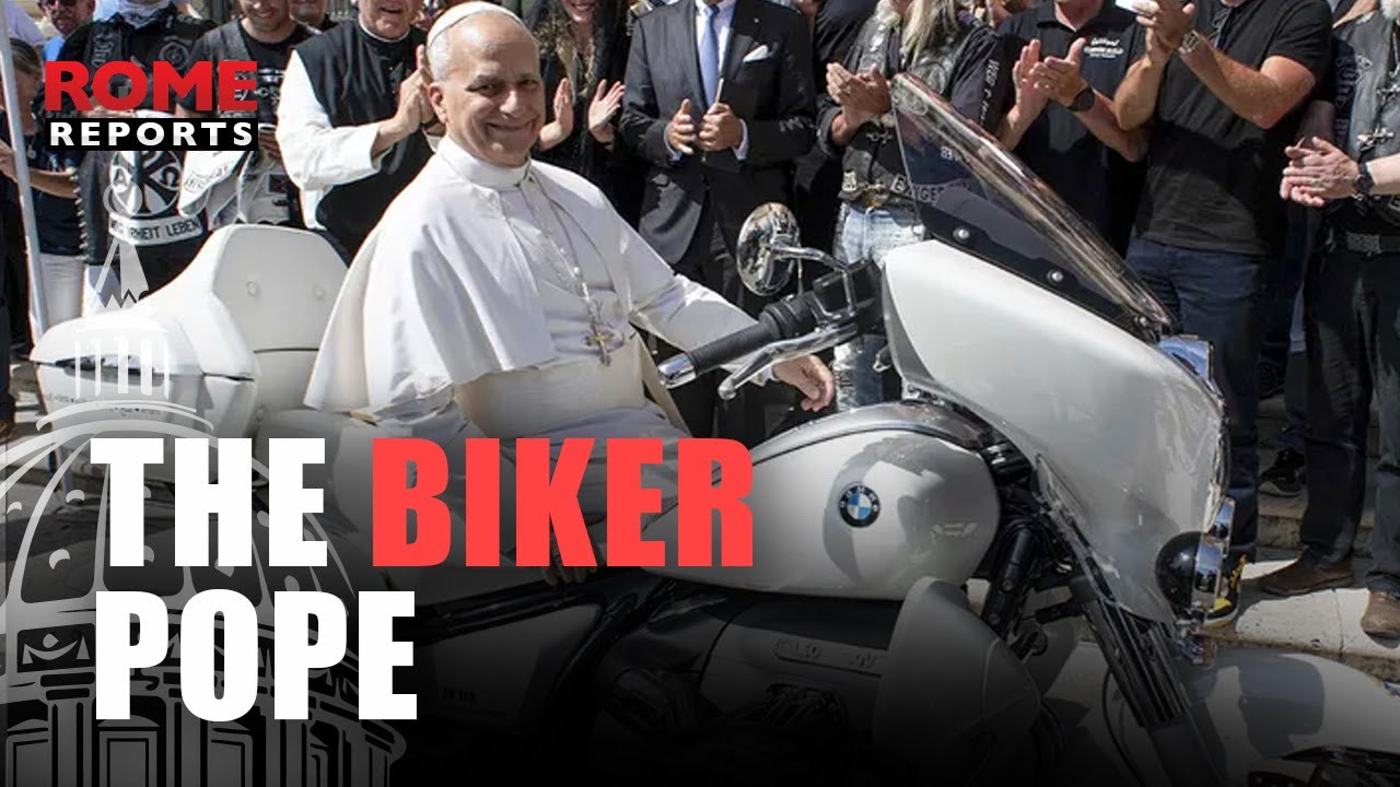 Pope Leo XIV, the biker pope: he gets on a BMW and signs it
