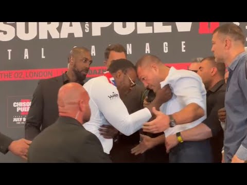 DEREK CHISORA AND KUBRAT PULEV CLASH AT HEAD TO HEAD - NEED TO BE SEPARATED BY SECURITY