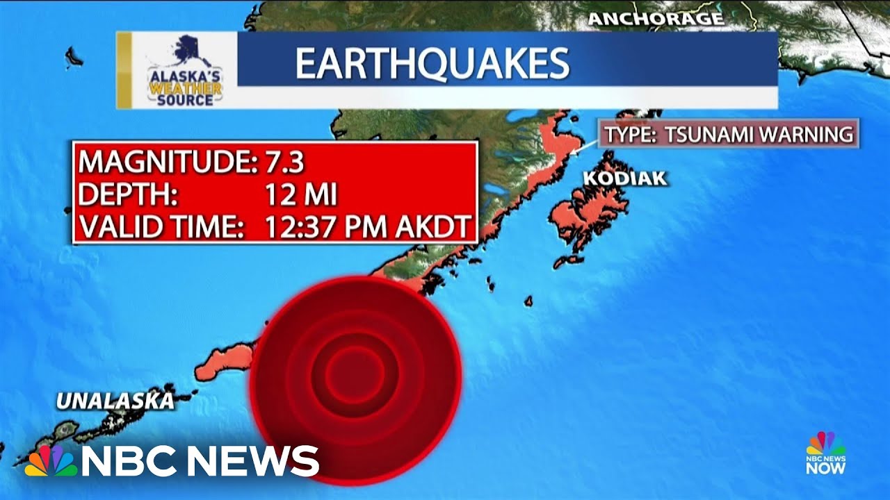 Tsunami warning issued for parts of Alaska after earthquake off coast
