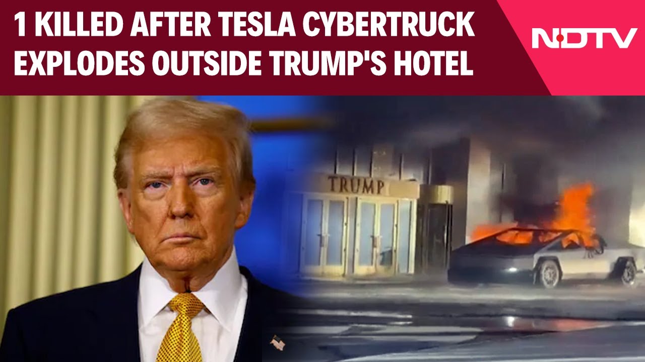Cybertruck Explosion | 1 Killed After Tesla Cybertruck Explodes Outside Trump