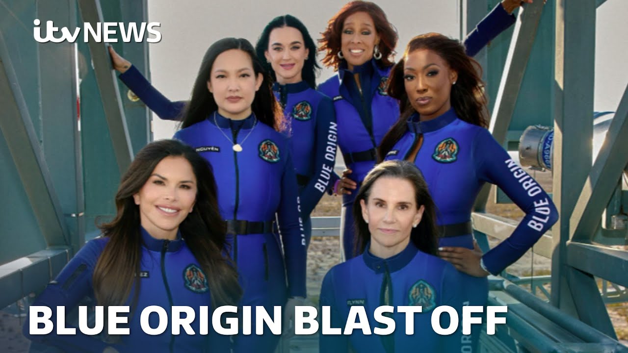 Blue Origin: Watch as Katy Perry among all-female crew set to blast into space | ITV News
