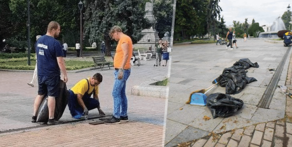 Доброволци почистиха шахти в центъра на Русе