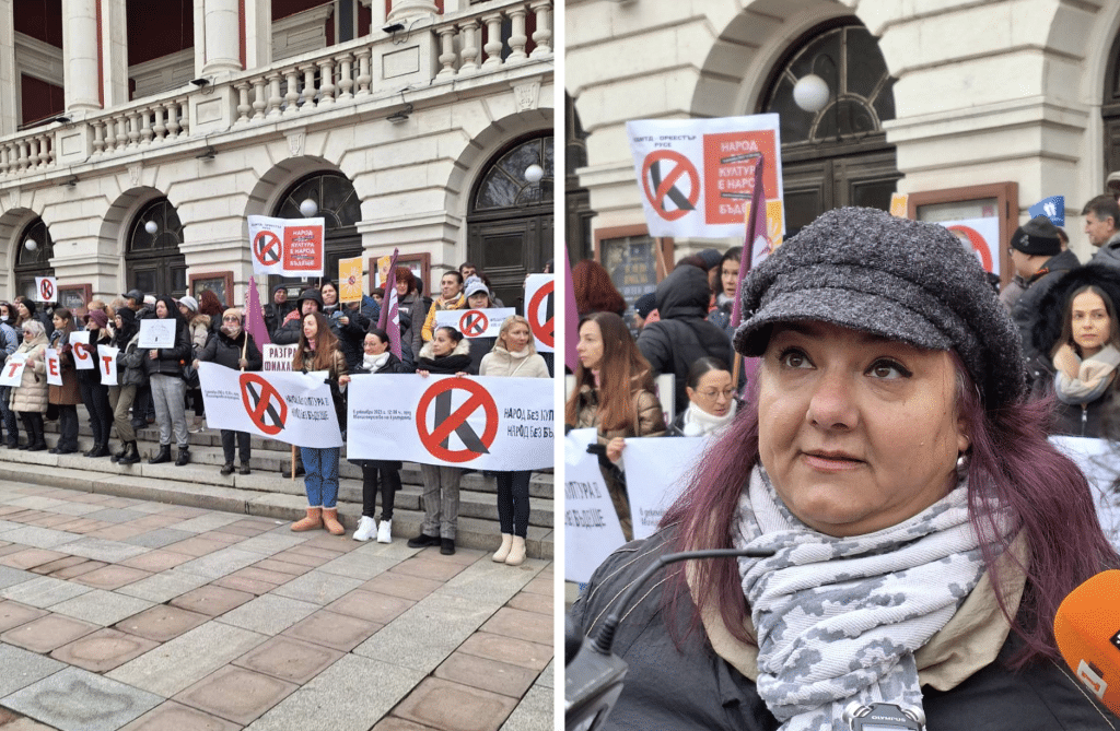 Близо 200 дейци на културата се включиха в протест в Русе
