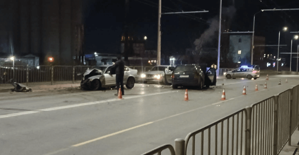 Верижна катастрофа с пострадали в Стара Загора