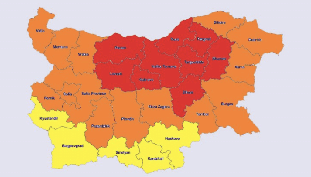 Meteo Balkans: Червен код за Русе за бури и условия за градушки до края на деня