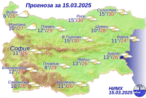 Днес ще е облачно и ветровито, но топло