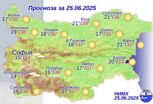 Жълт код за опасни температури в цалата страна днес