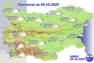 Днес ще е облачно и ветровито, валежите постепенно ще спират