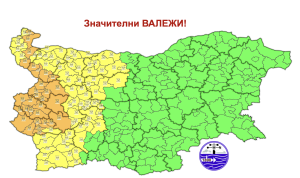 Днес ще е дъждовно, в някои области са обявени жълт и оранжев код за значителни валежи