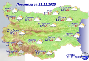 Днес ще е облачно и ветровито