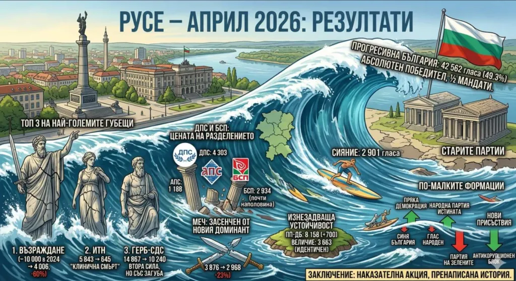 Политическо цунами отнесе старите партии в Русе