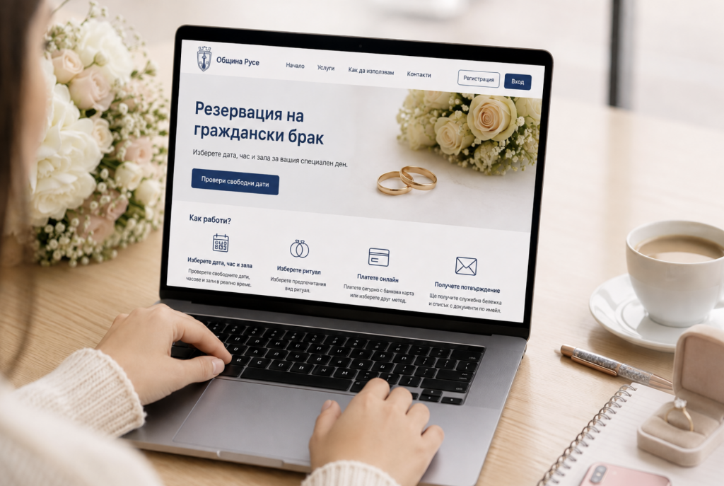 Община Русе стартира нова електронна услуга за резервация на граждански брак