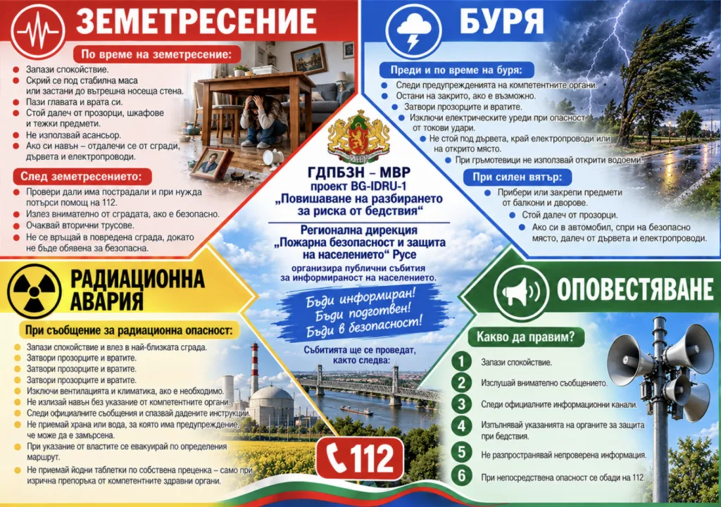 РДПБЗН – Русе организира кампания за готовност при бедствия